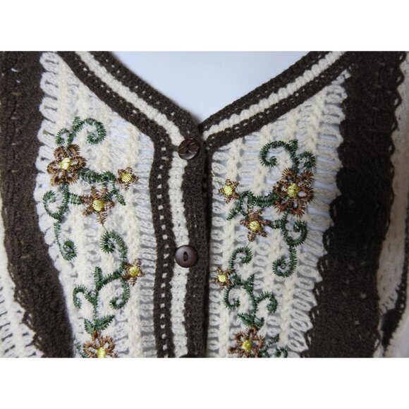 Cider Crochet Embroidered Sheer Sleeve Crop Top Size 4XL Lace Boho - Picture 5 of 15